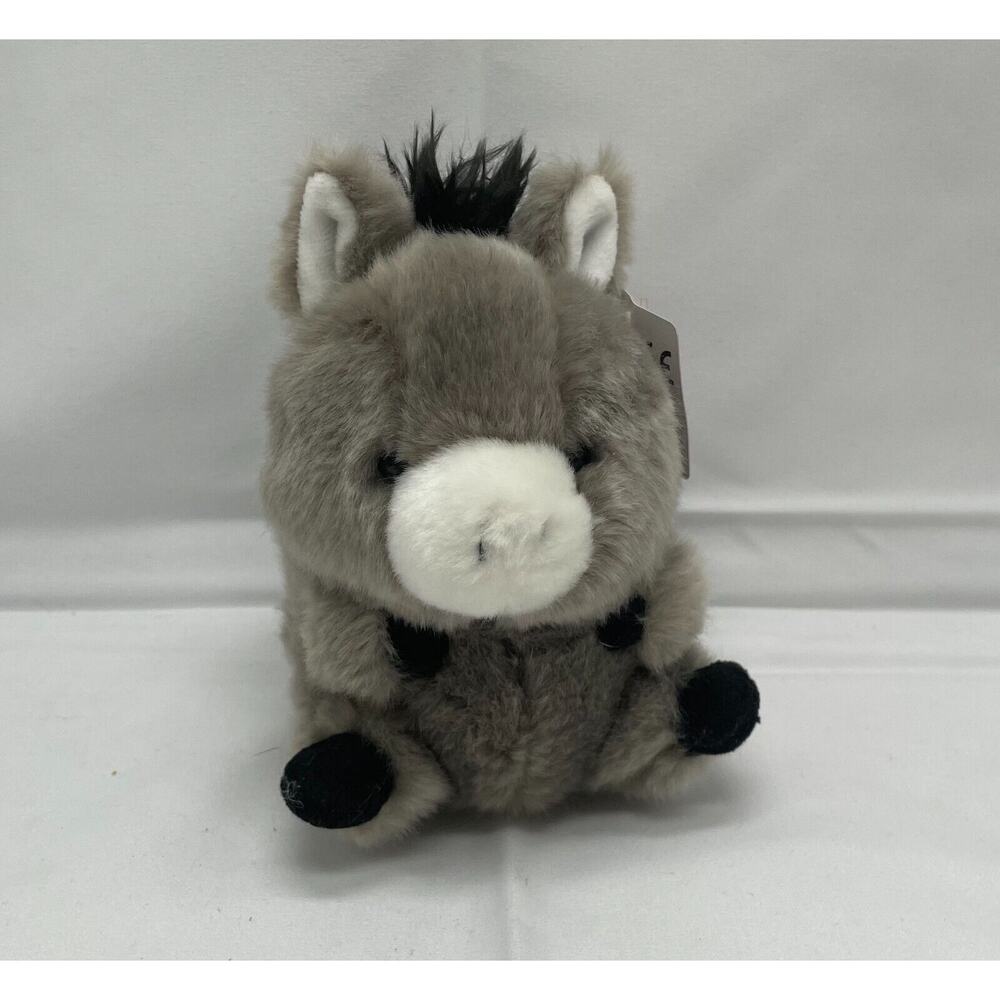 Bray Donkey Plush Stuffed Animal Aurora 7" Gray